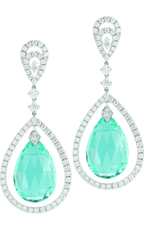 Aquamarine and Diamond Earrings