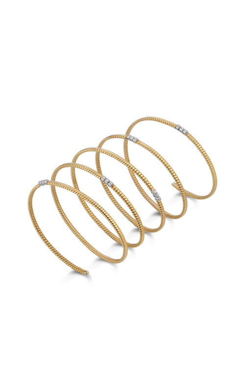 18k Yellow Gold and Diamond Wrap Bracelet
