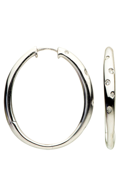 18KW DIAMOND HOOP EARRINGS